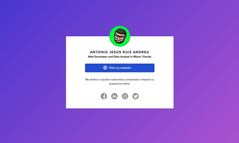 Tu web en 5 minutos con ABOUT.ME