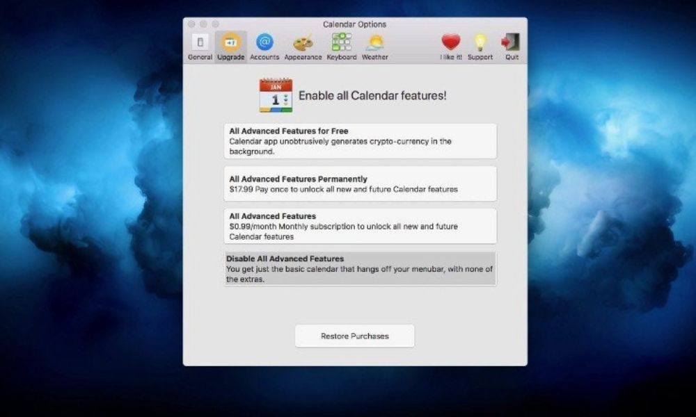 Calendar 2 minaba criptomonedas con tu CPU