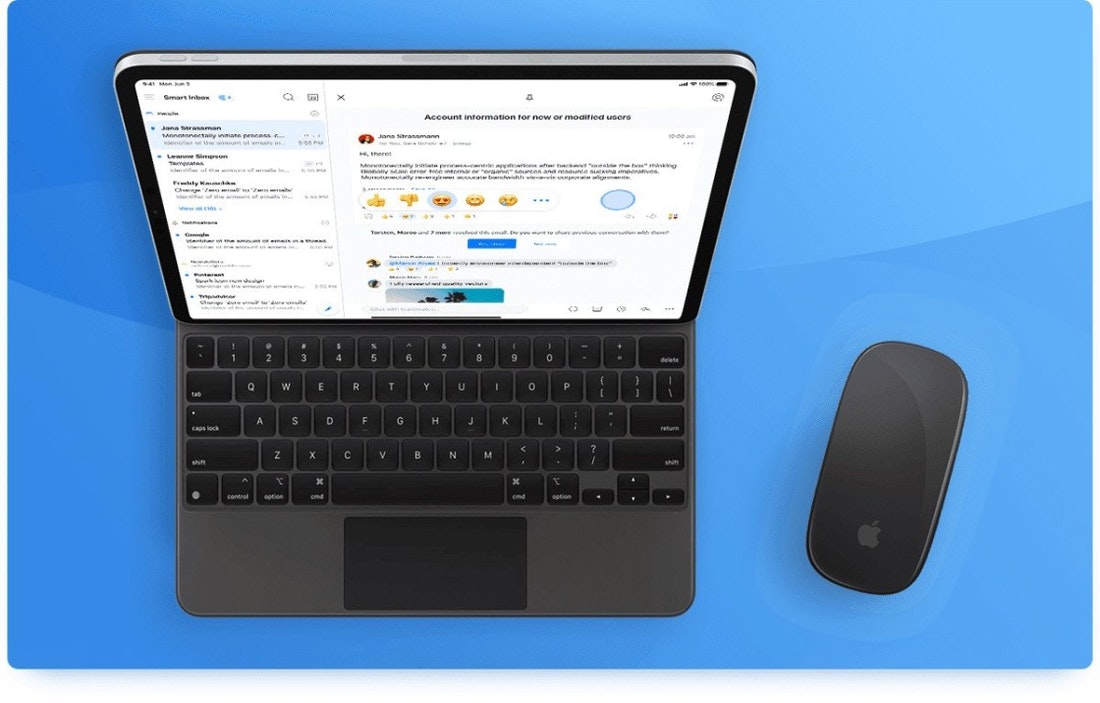 Spark Mail en iPadOS con interfaz de correo