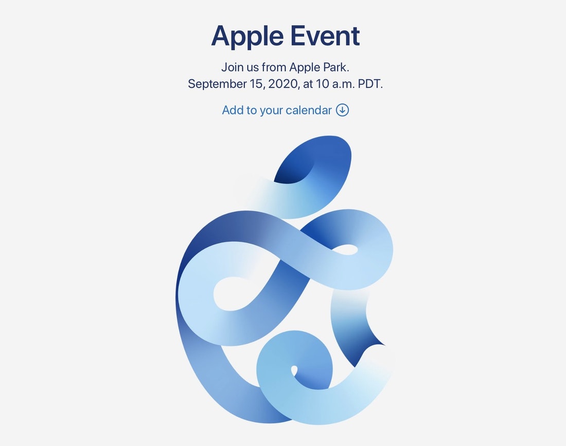Invitación del evento Time Flies de Apple con gráfico en realidad aumentada