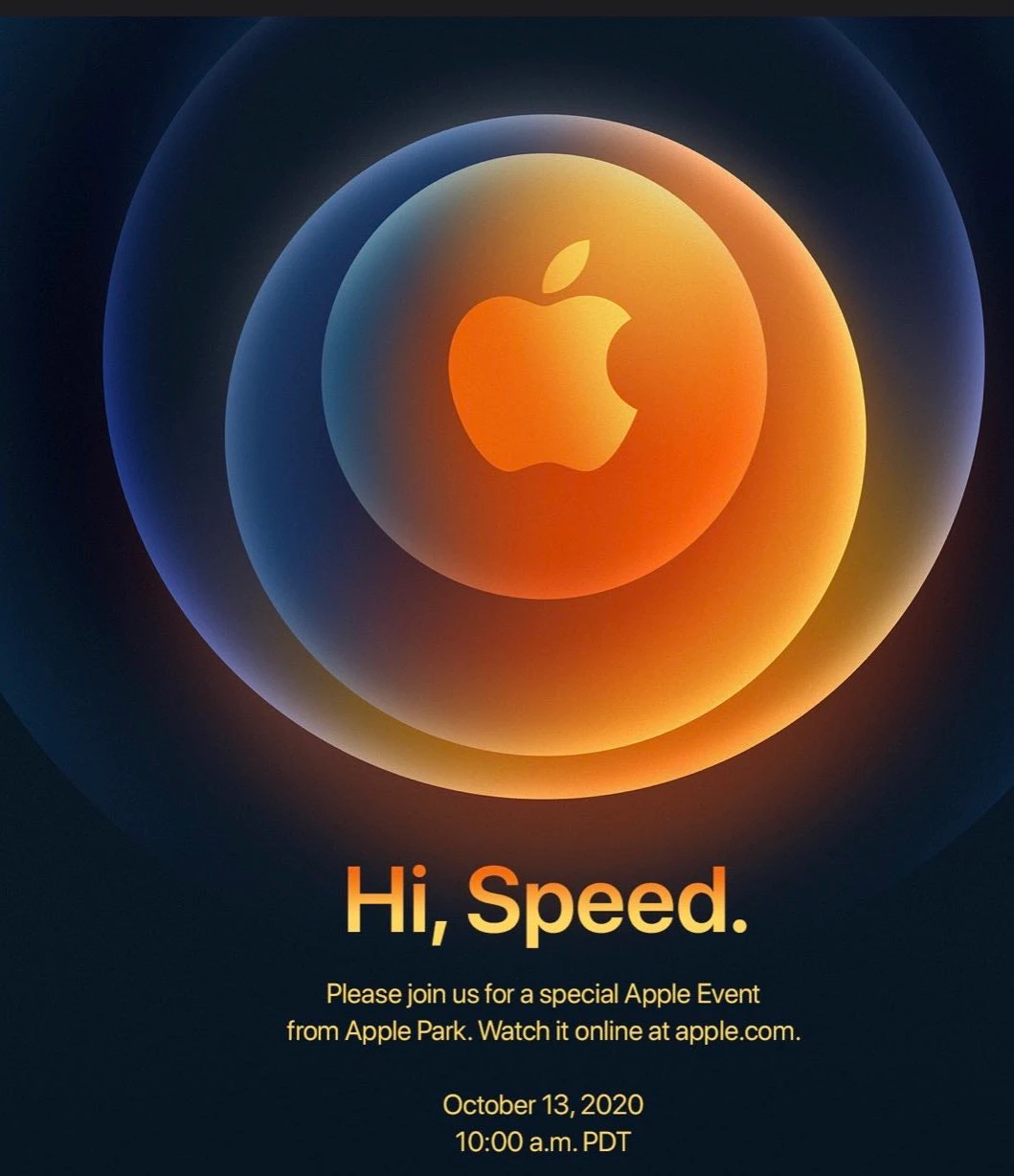 Invitación del evento Hi, Speed de Apple