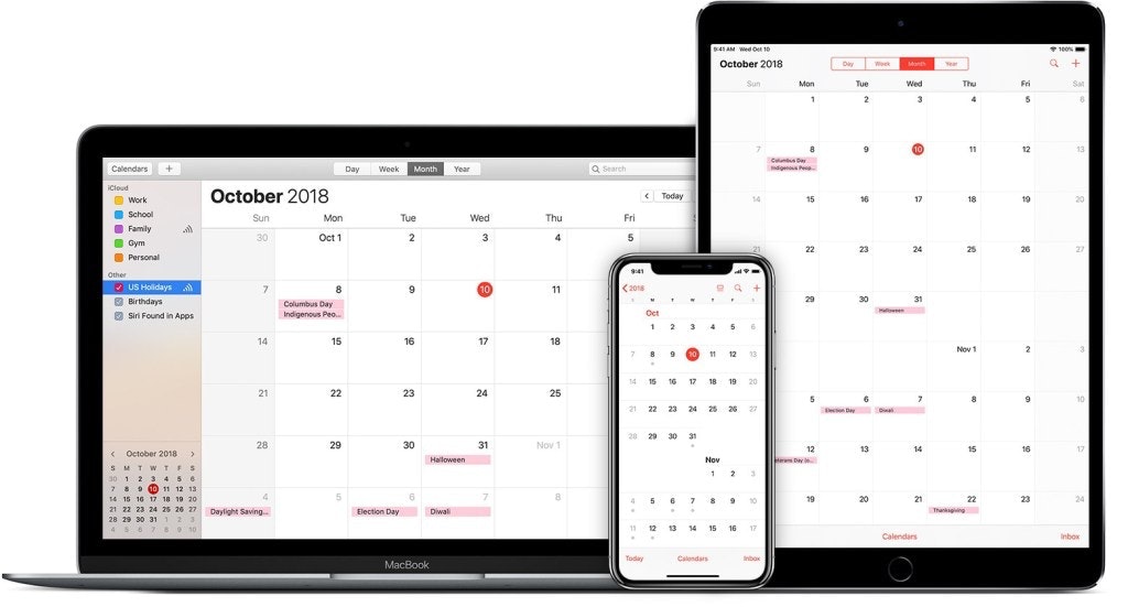Calendario de iPadOS con bloques de tiempo