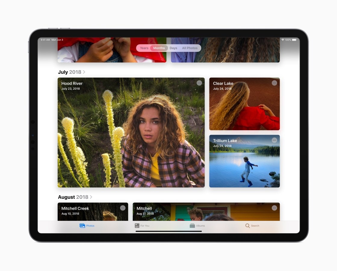 App Fotos de iPadOS con biblioteca fotográfica