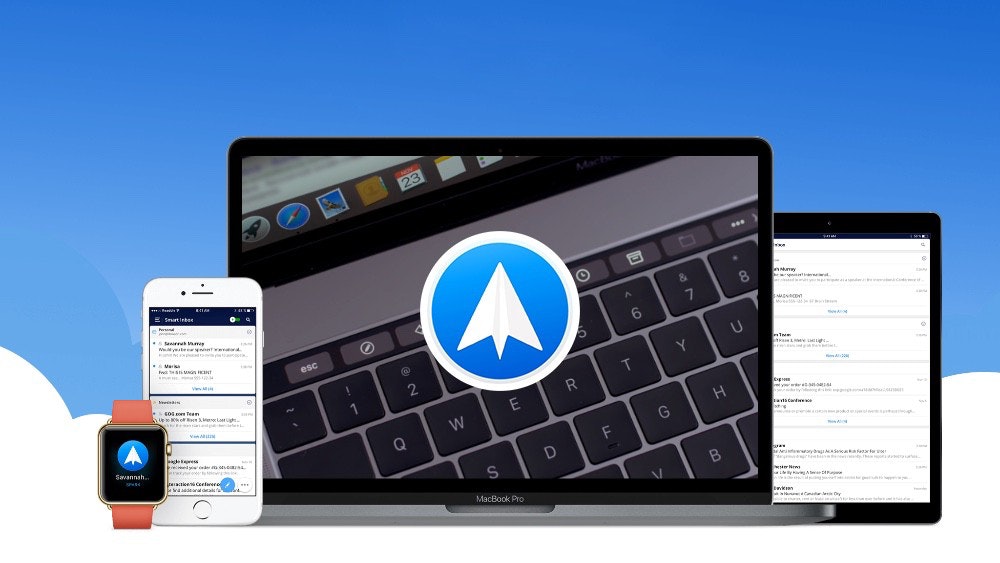 Interfaz de Spark con gestión de correo en iOS y macOS